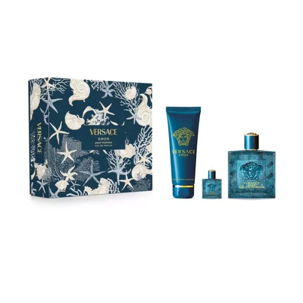 KIT VERSACE EROS MASC EDP 100 ML 3 PIEZAS