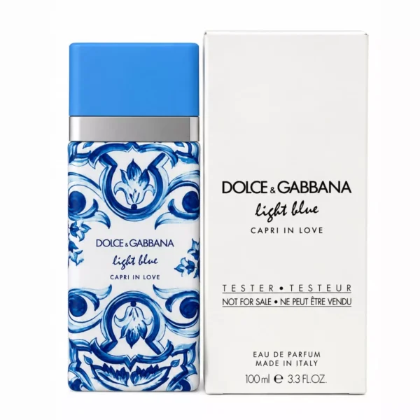 TESTER DOLCE GABBANA LIGHT BLUE CAPRI IN LOVE FEM EDP 100ML