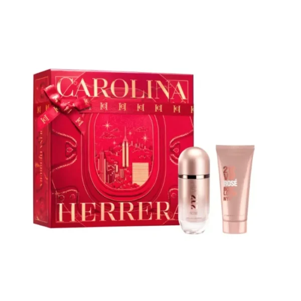 KIT CAROLINA HERRERA VIP ROSE EDP 80ML + BL 100ML
