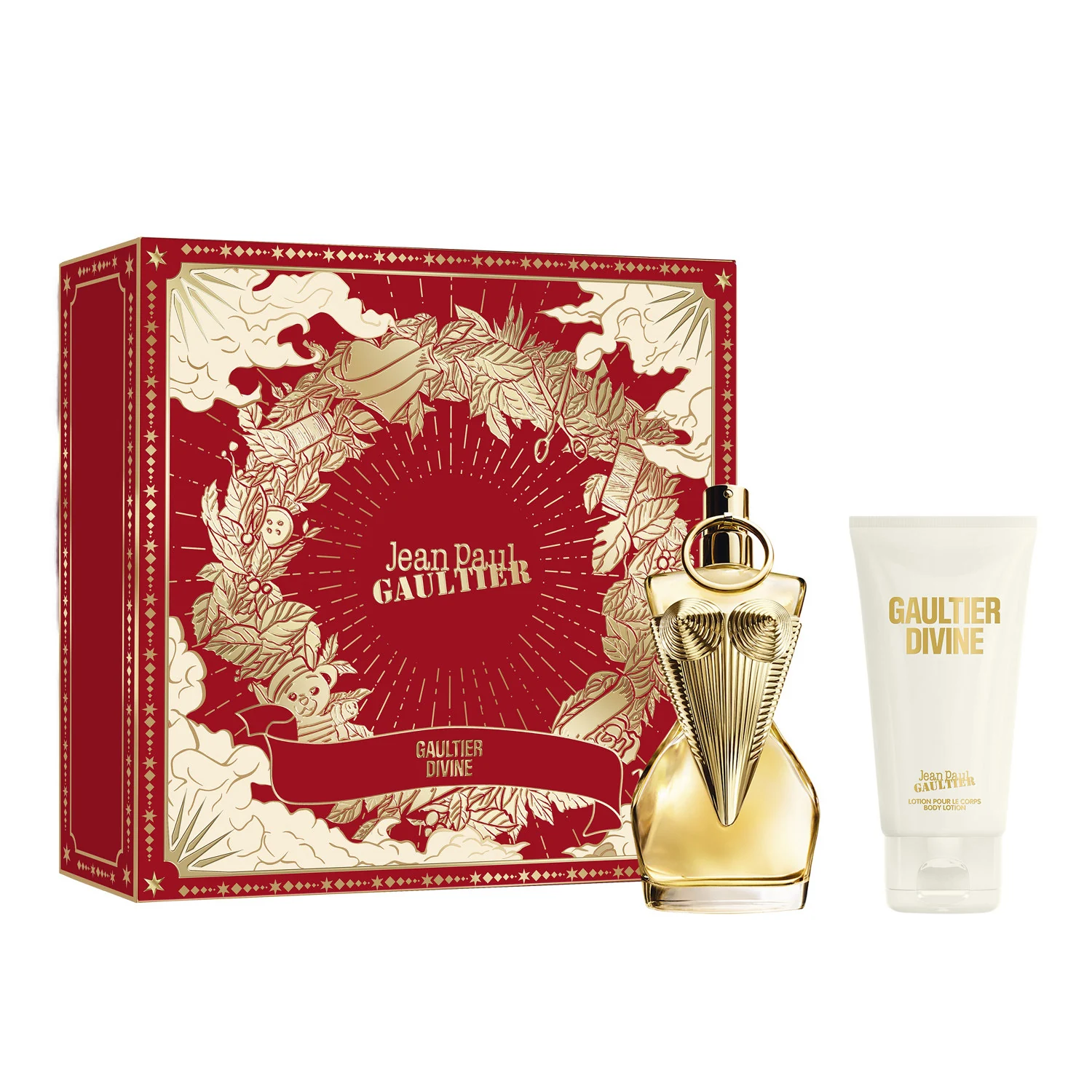 KIT JEAN PAUL GAULTIER DIVINE EDP 100ML + BL 75ML (CAJA ROJA) KIT JEAN PAUL GAULTIER DIVINE EDP 100ML + BL 75ML (CAJA ROJA)